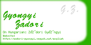 gyongyi zadori business card